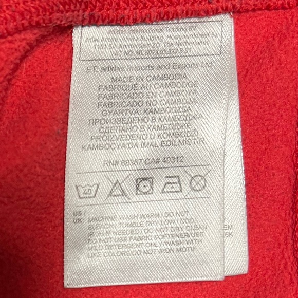 Adidas Climawarm Mens Pullover Hoodie Red Size XL - Picture 10 of 10